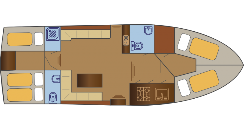 Grundriß Motoryacht Golden Star Sneek Holland