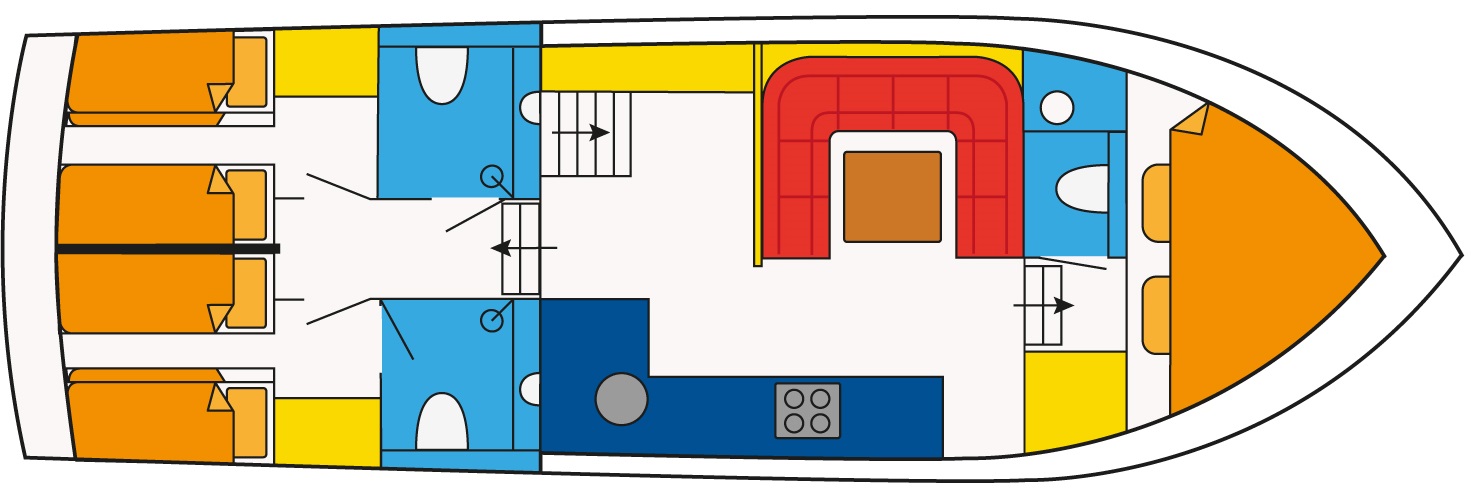 Grundriss Motoryacht Euphoria Holland