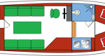 Motoryacht Grundriss-Palan-DL-1100 Holland