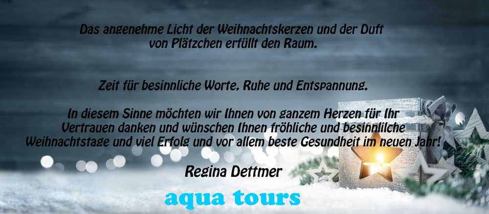 Weihnachtsgrüsse aqua tours